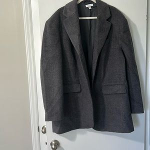 Topshop oversized brush blazer coat
